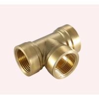 Brass Tee Fittings Equal and Reducing for Branch Connections, Forged Threaded Tees per ASME B16.11 for Plumbing Industrial Piping and Fluid Distribution Systems